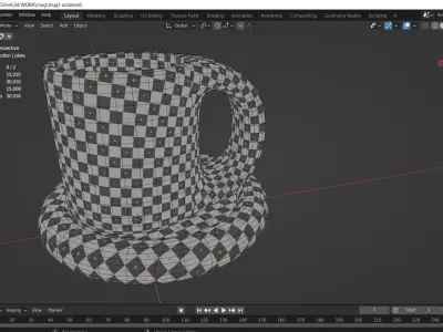 Decoration - Mug Terrazzo Free low-poly 3D model