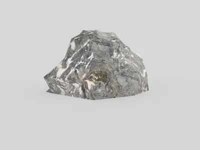 low poly rock Low-poly 3D model