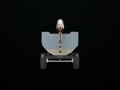 boat trailer 3D model