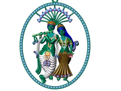 rhada krishna 3D model