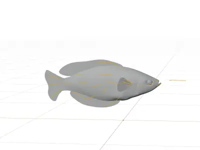 Lake Kurumoi Rainbowfish Low-poly 3D model