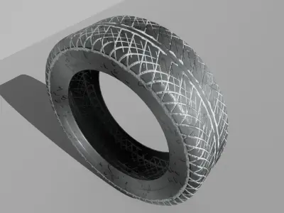 FROZEN TYRE Low-poly 3D model