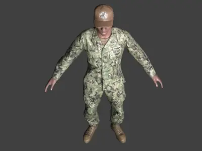 Us Marine Low-poly 3D model