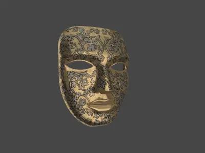 Golden Mask Low-poly 3D model