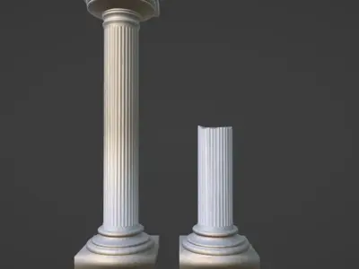 Greek pilars Free low-poly 3D model
