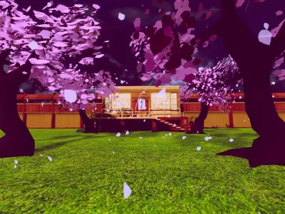 Samurai Sleeping Den Scene Low-poly 3D model