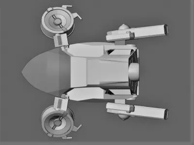 Flying car R187 aka futurecar 3D model