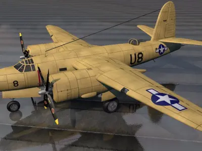 Martin B-26C Marauder 3D model