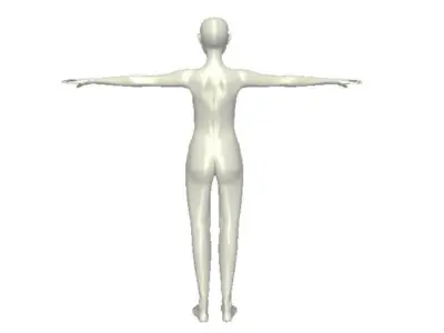 Blobber female mannequin Low-poly 3D model