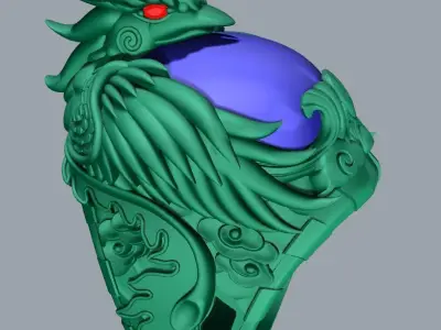 Nhan Nam Phuong Hoang - The Phoenix Ring 3D print model