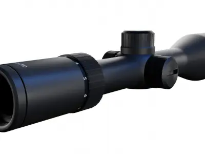 solognac scope high and lowpoly Low-poly 3D model