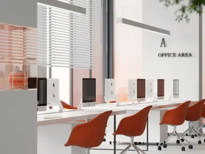  Office interior scene 20 3D model