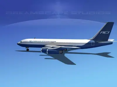 Boeing 707 Air Charter Intl 3D model