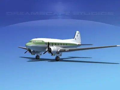Douglas DC-3 Ozark 3D model