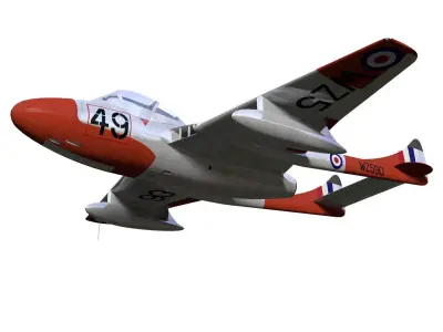 de Havilland DH100 Vampire T11 3D model