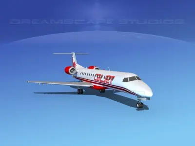 Embraer ERJ-140 CalJet 3D model
