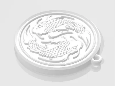 HM Fish Keychain 3D print model