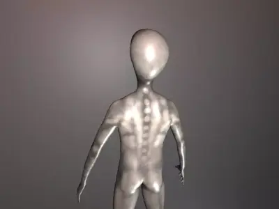  Alien grey 1 realistic - low-poly 3d model Low-poly 3D model