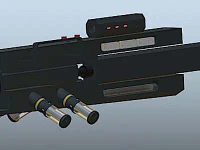 Tironea Gabriel - Hornet Railgun - High Poly 3D Model Free 3D model