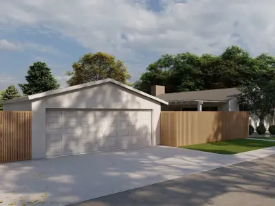 3D Exterior Scene 3D model design garden and landscape Free 3D model