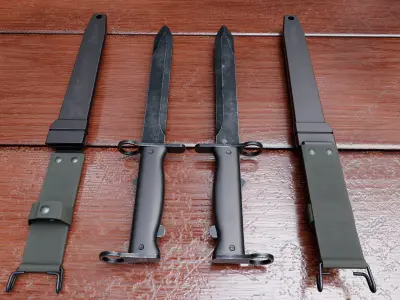 Bayonet FAMAS F1 Low-poly 3D model