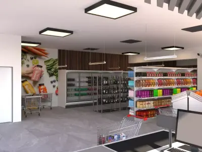SUPERMARKET DESIGN 3D model