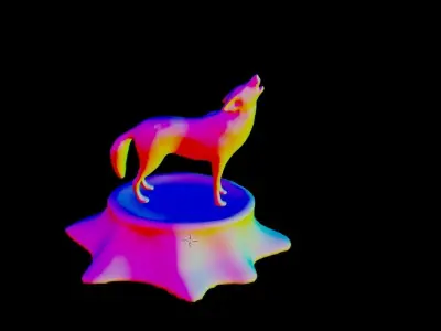 Wolf Model W Stand 3D PRINTABLE Free 3D model