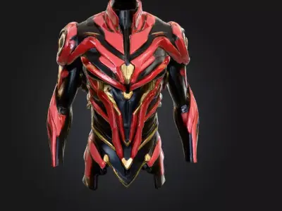 Ferrari Armor Suit Low-poly 3D model