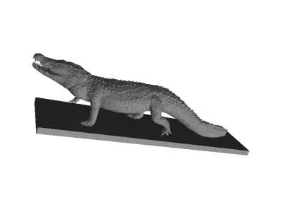 Crocodile 3D for printing and CNC Free 3D print model