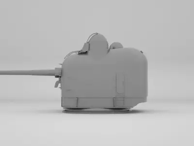 5 inch - 127mm 54 Single Naval Gun Mk42 3D model