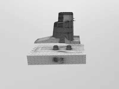 Iconic funnels Queen Elizabeth 2 QE2 3D print model