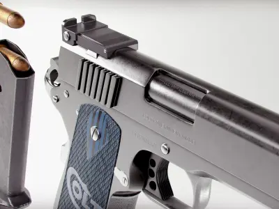 Pistole Colt 1911 Gold Cup Trophy 5 3D model