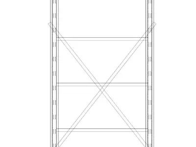 Steel shelf  rack system Free 3D model