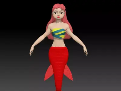 Mermaid Character - Updated Version 3D model