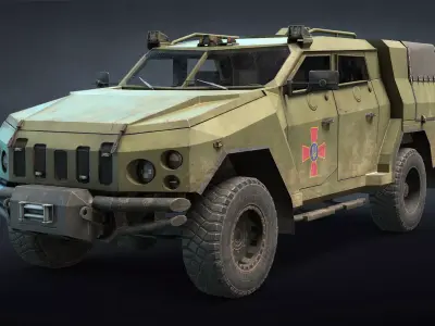 Novator Ukrainian Armored Vehicle Low-poly 3D model