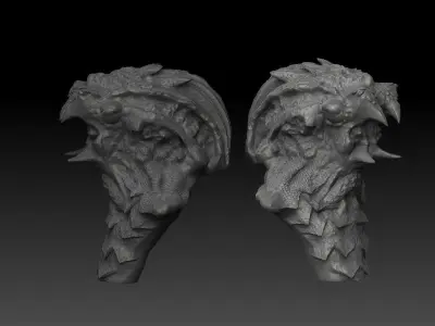 Enrewator Bird creature bust 3D model