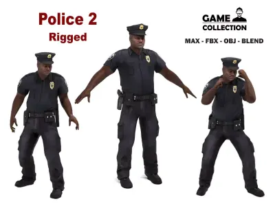 Policeman 2 Low-poly 3D model