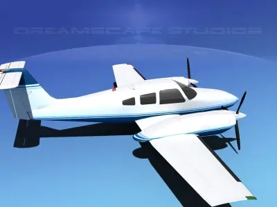 Piper PA-44-180T Turbo Seminole V06 3D model