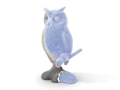 Snowy Owl Sculpture Model Pack Low-poly 3D model