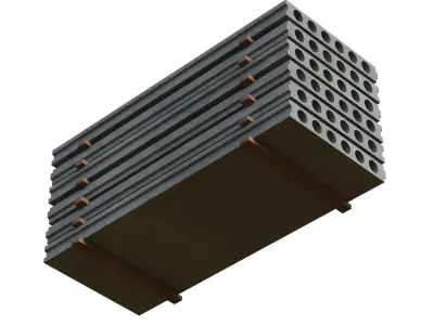 Stacked Concrete Slabs 3D model