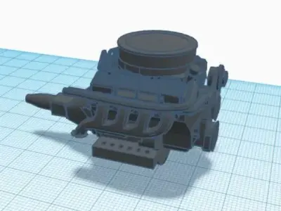 Car engine-motor for classic vehicles Free low-poly 3D model