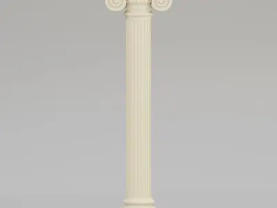 Ionic column Low-poly 3D model