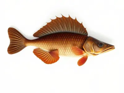 Realistic Perch Fish Model Pack for D Design and Animation Low-poly 3D model