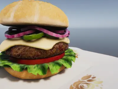 Fast Food Bundle Low-poly 3D model