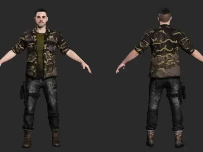 Strategic Stalwart - Kiven In Midnight Como Low-poly 3D model