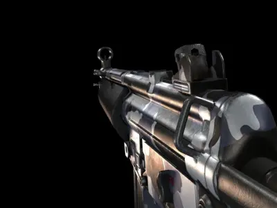 Heckler and Koch Mp5 Low-poly 3D model