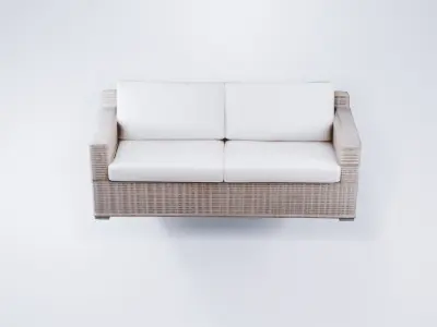 Low Poly 2-Seater Outdoor Sofa - Terrace and Garden  3D model