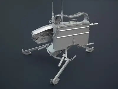 Shablya Remote-Controlled Gun Turret 3D model