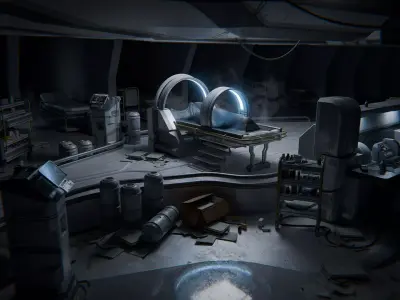 Sci Fi Research Laboratory - Prop Pack - Blender Low-poly 3D model