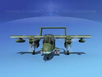 Rockwell OV-10 Bronco US Army 3D model